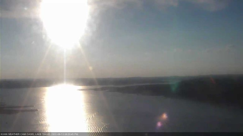 Lake Travis webcam, August 13, 2022 7:00 PM CT