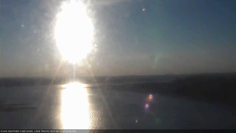 Lake Travis webcam, August 13, 2022 7:25 PM CT