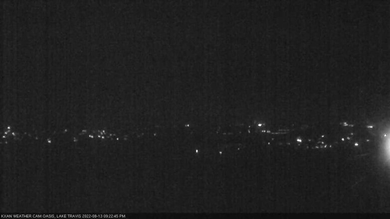 Lake Travis webcam, August 13, 2022 9:25 PM CT