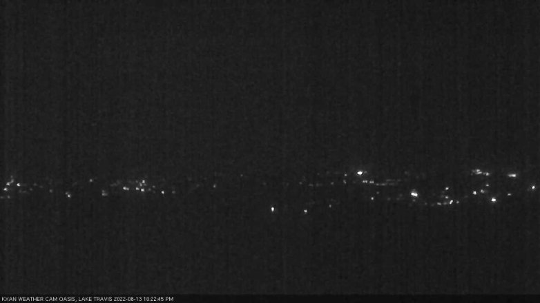 Lake Travis webcam, August 13, 2022 10:25 PM CT