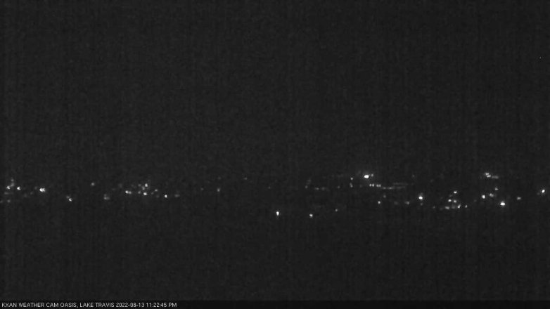 Lake Travis webcam, August 13, 2022 11:25 PM CT
