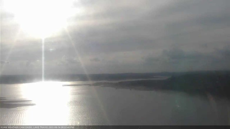 Lake Travis webcam, August 14, 2022 6:25 PM CT