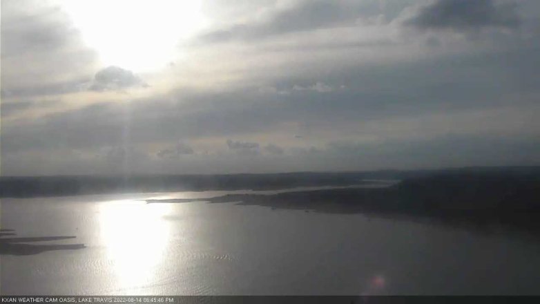 Lake Travis webcam, August 14, 2022 6:45 PM CT
