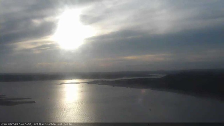 Lake Travis webcam, August 14, 2022 7:25 PM CT