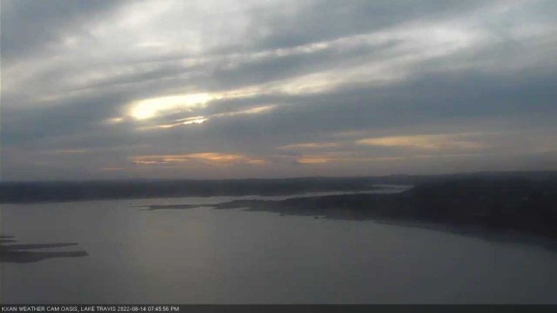 Lake Travis webcam, August 14, 2022 7:45 PM CT