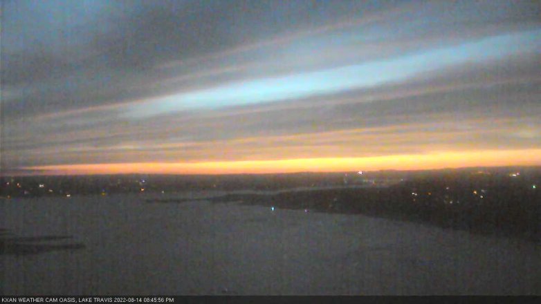 Lake Travis webcam, August 14, 2022 8:45 PM CT