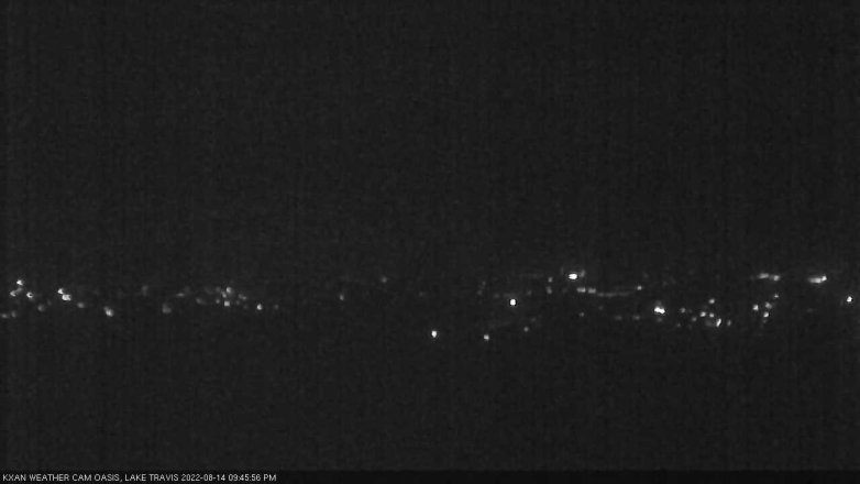 Lake Travis webcam, August 14, 2022 9:45 PM CT