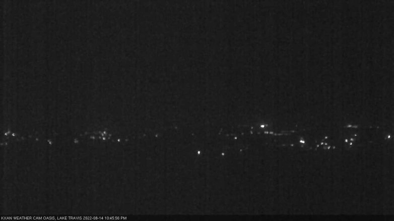 Lake Travis webcam, August 14, 2022 10:45 PM CT