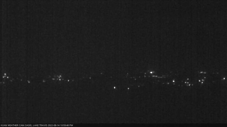 Lake Travis webcam, August 14, 2022 11:00 PM CT