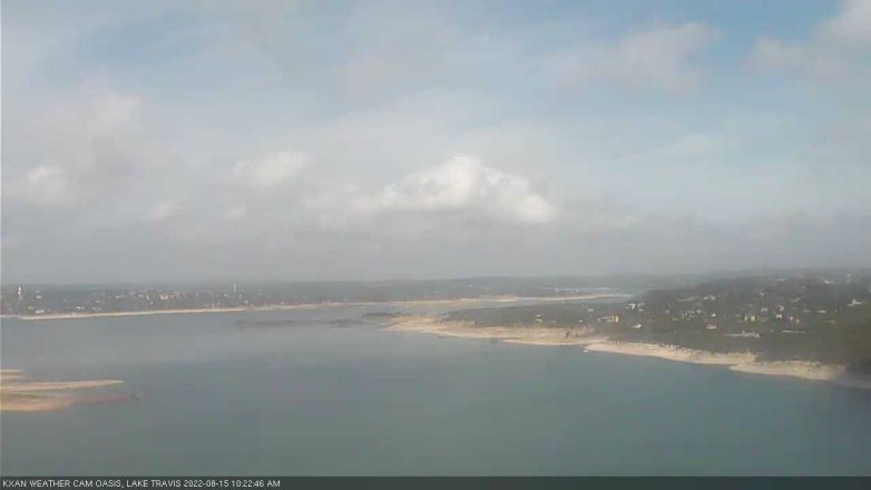 Lake Travis webcam, August 15, 2022 10:25 AM CT