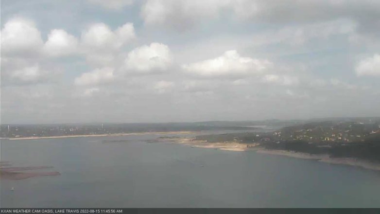 Lake Travis webcam, August 15, 2022 11:45 AM CT