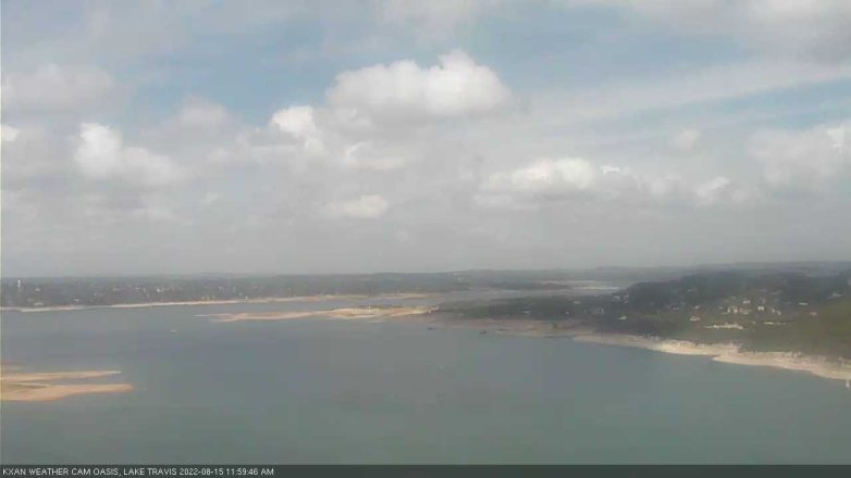 Lake Travis webcam, August 15, 2022 12:00 PM CT