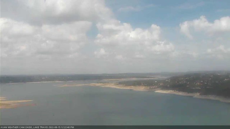 Lake Travis webcam, August 15, 2022 12:25 PM CT