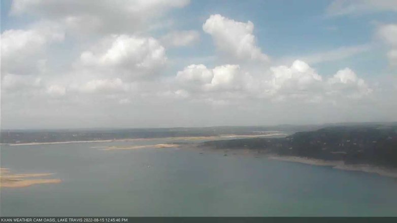 Lake Travis webcam, August 15, 2022 12:45 PM CT