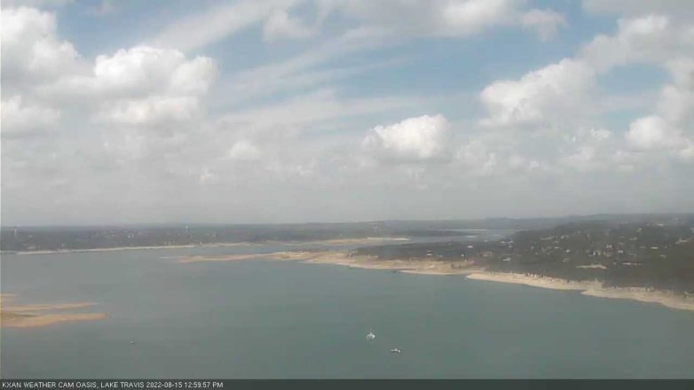 Lake Travis webcam, August 15, 2022 1:00 PM CT