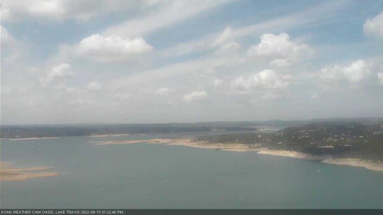 Lake Travis webcam, August 15, 2022 1:25 PM CT