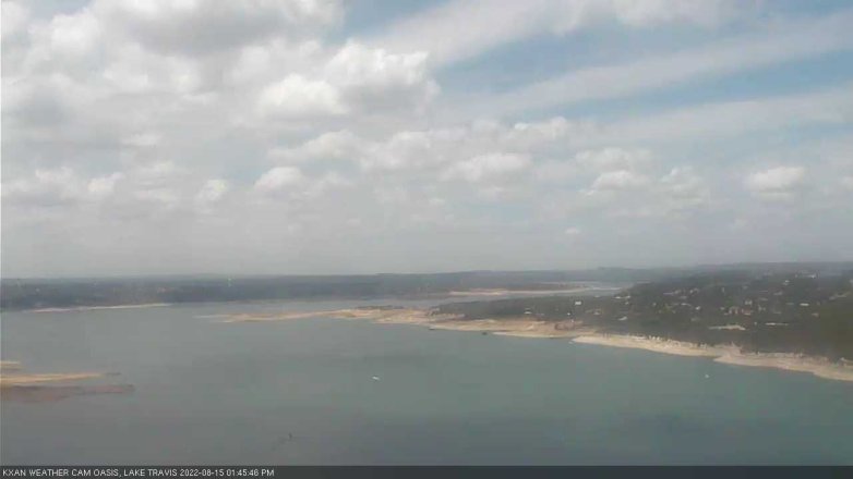 Lake Travis webcam, August 15, 2022 1:45 PM CT