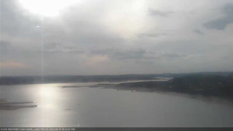 Lake Travis webcam, August 15, 2022 6:25 PM CT