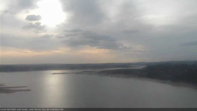 Lake Travis webcam, August 15, 2022 7:00 PM CT