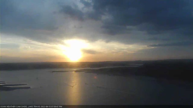 Lake Travis webcam, August 15, 2022 8:00 PM CT