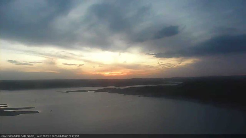 Lake Travis webcam, August 15, 2022 8:25 PM CT
