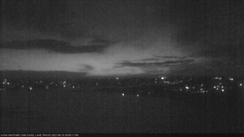 Lake Travis webcam, August 15, 2022 9:00 PM CT