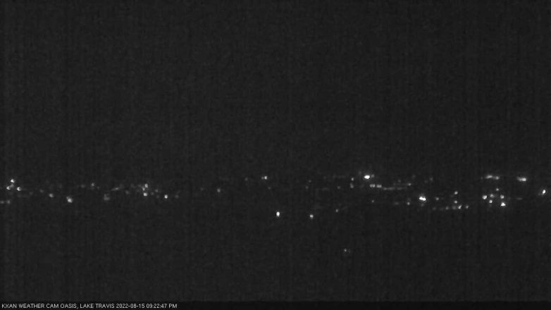 Lake Travis webcam, August 15, 2022 9:25 PM CT