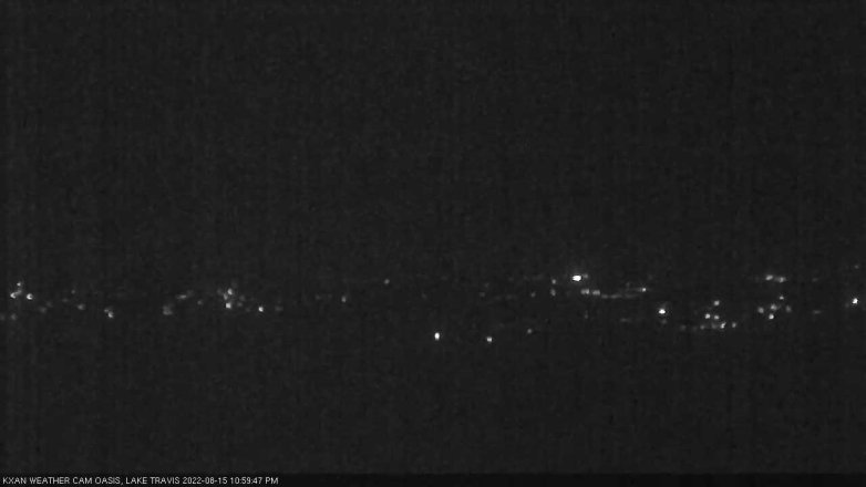 Lake Travis webcam, August 15, 2022 11:00 PM CT