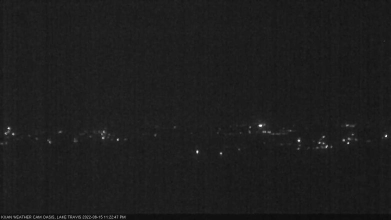 Lake Travis webcam, August 15, 2022 11:25 PM CT