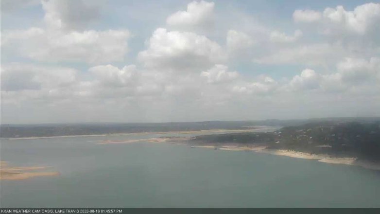 Lake Travis webcam, August 16, 2022 1:45 PM CT