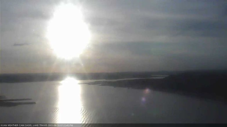Lake Travis webcam, August 16, 2022 7:25 PM CT