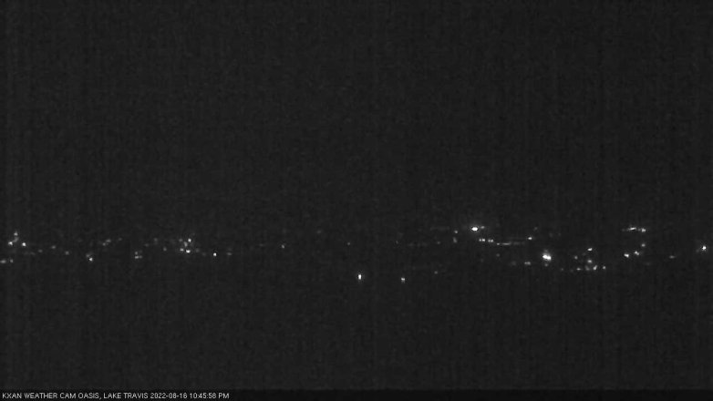 Lake Travis webcam, August 16, 2022 10:45 PM CT