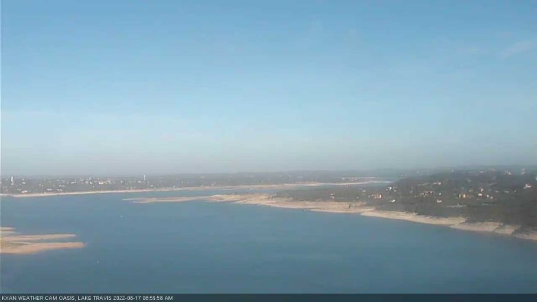 Lake Travis webcam, August 17, 2022 9:00 AM CT