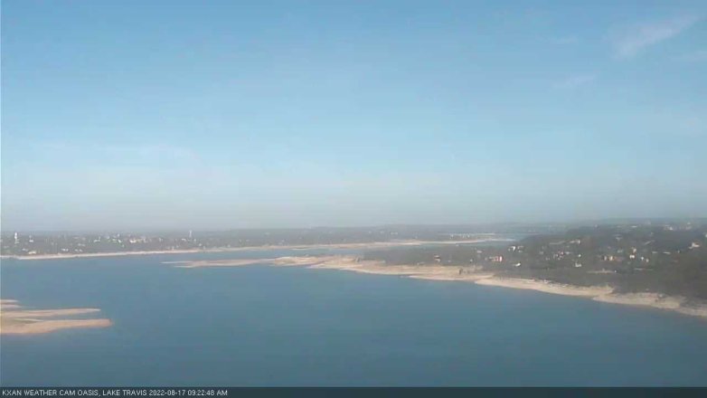 Lake Travis webcam, August 17, 2022 9:25 AM CT