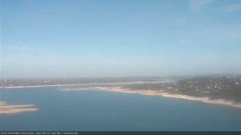 Lake Travis webcam, August 17, 2022 9:45 AM CT