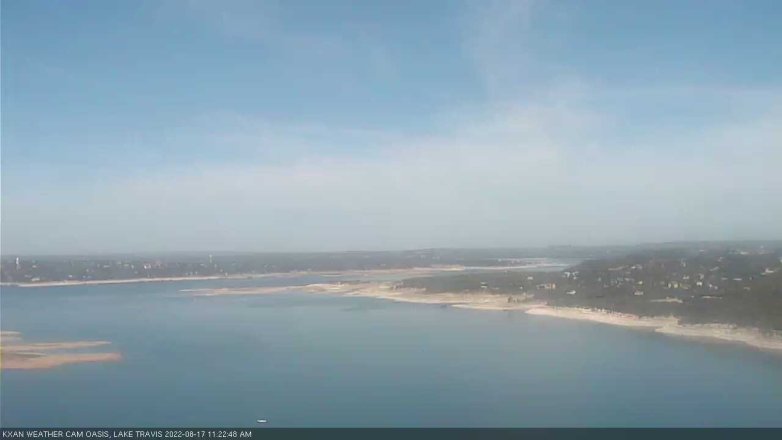Lake Travis webcam, August 17, 2022 11:25 AM CT
