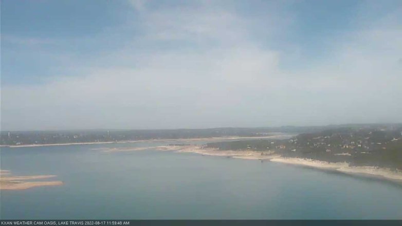 Lake Travis webcam, August 17, 2022 12:00 PM CT