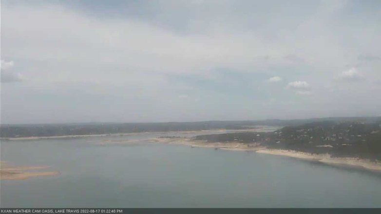 Lake Travis webcam, August 17, 2022 1:25 PM CT