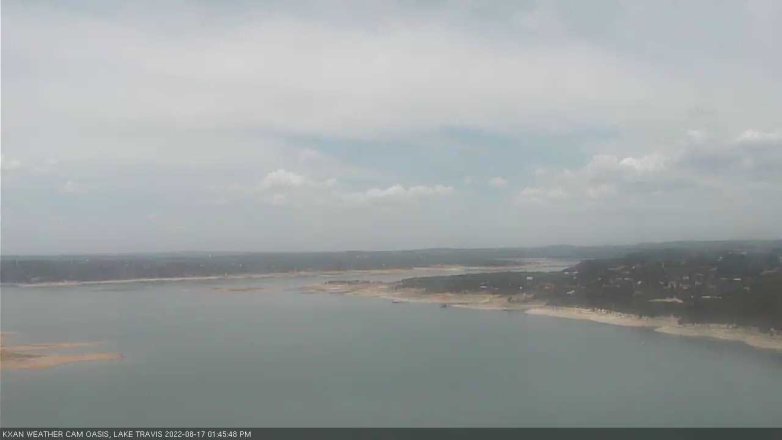 Lake Travis webcam, August 17, 2022 1:45 PM CT