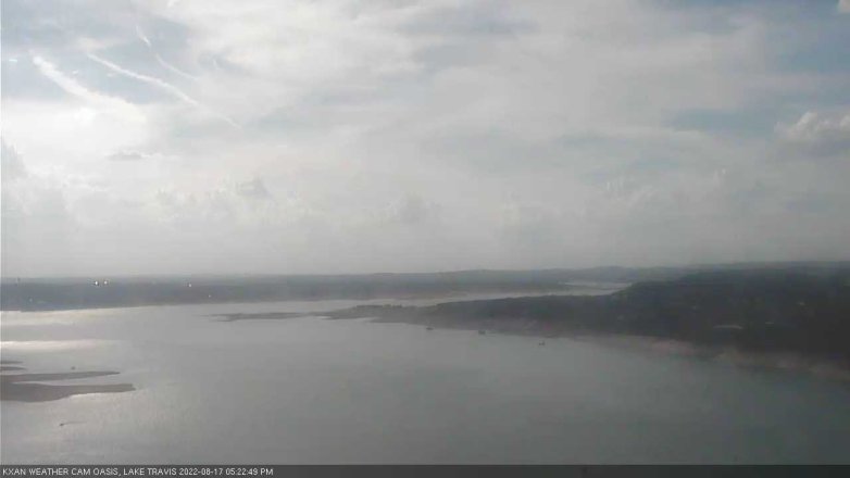 Lake Travis webcam, August 17, 2022 5:25 PM CT