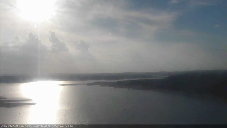 Lake Travis webcam, August 17, 2022 6:25 PM CT