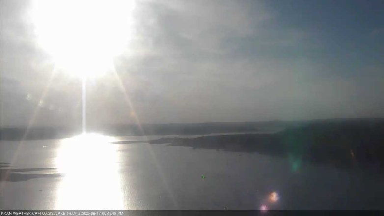 Lake Travis webcam, August 17, 2022 6:45 PM CT