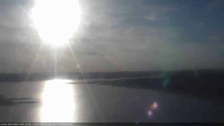 Lake Travis webcam, August 17, 2022 7:00 PM CT