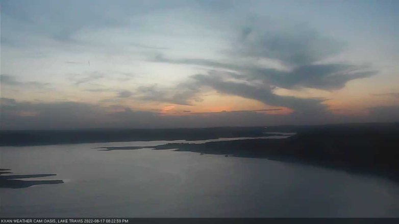 Lake Travis webcam, August 17, 2022 8:25 PM CT