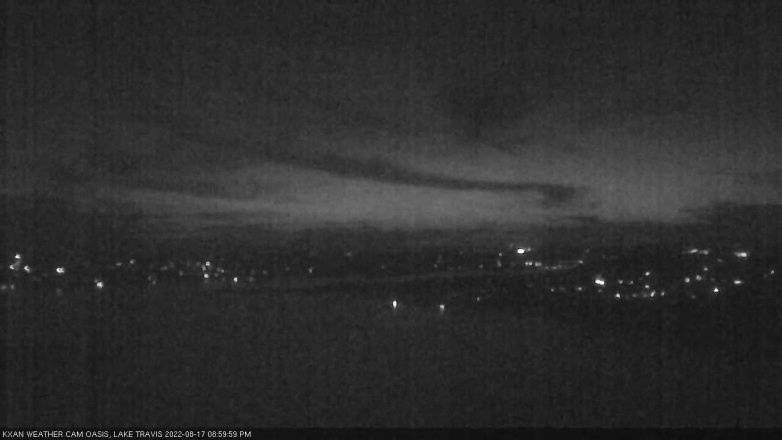 Lake Travis webcam, August 17, 2022 9:00 PM CT