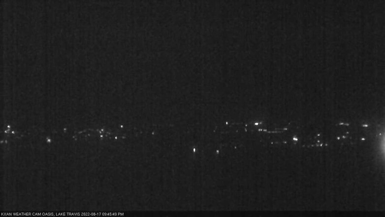 Lake Travis webcam, August 17, 2022 9:45 PM CT