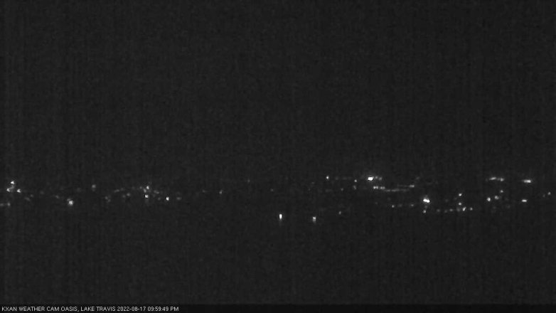 Lake Travis webcam, August 17, 2022 10:00 PM CT
