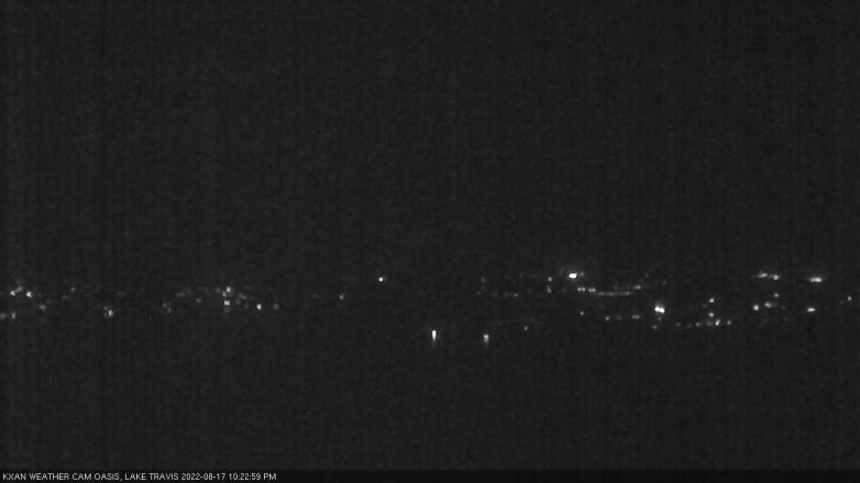 Lake Travis webcam, August 17, 2022 10:25 PM CT