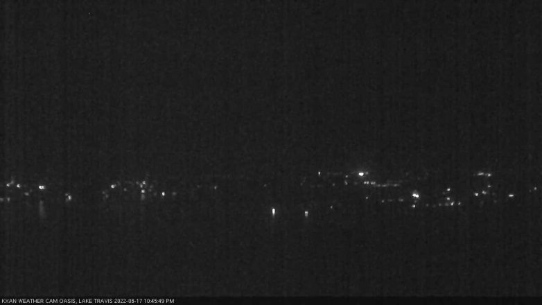 Lake Travis webcam, August 17, 2022 10:45 PM CT