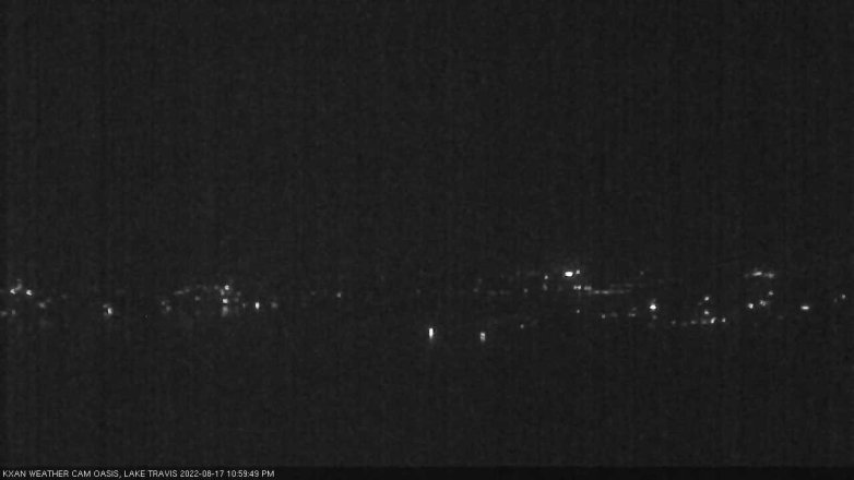 Lake Travis webcam, August 17, 2022 11:00 PM CT